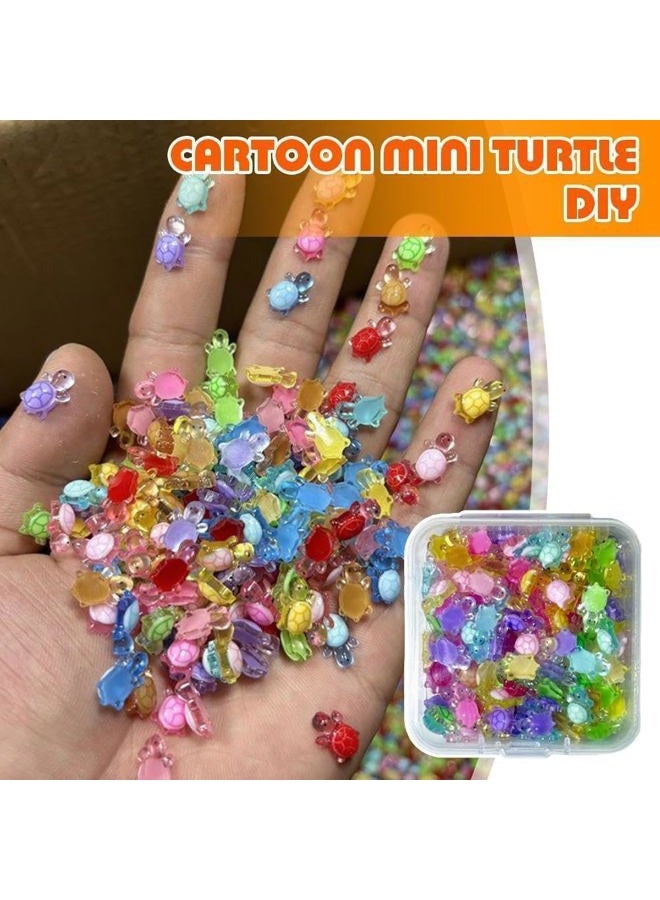 Tiosen 100Pcs Resin Turtle Moulds Set, Mini Animals for DIY Crafts, Dollhouse Miniatures, Garden Decor - Image 2