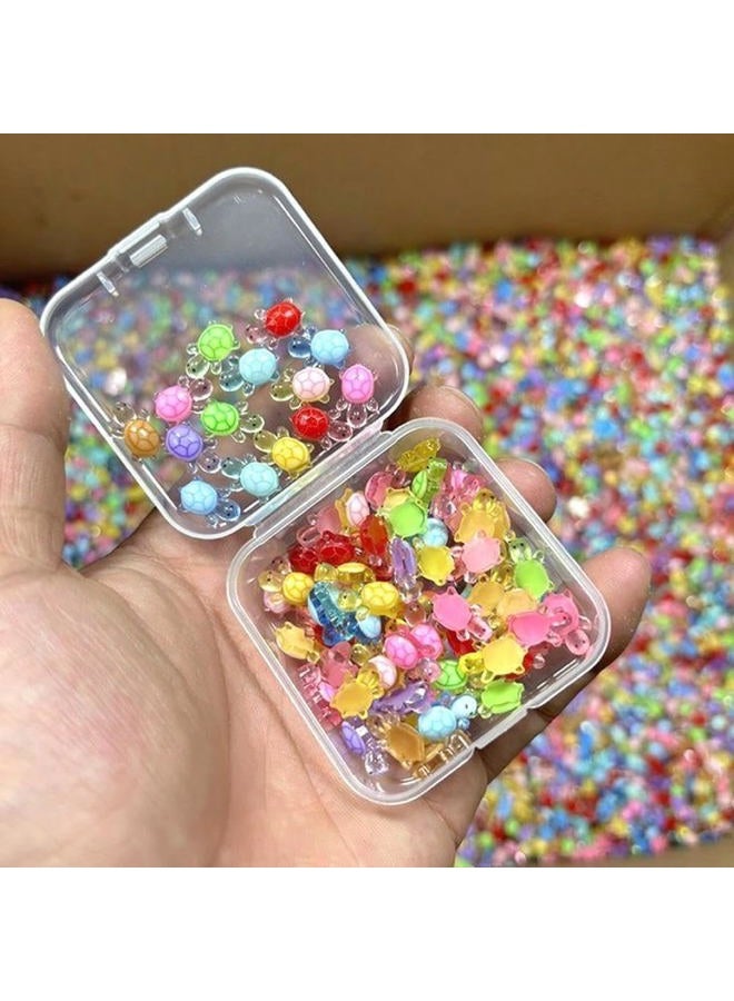 Tiosen 100Pcs Resin Turtle Moulds Set, Mini Animals for DIY Crafts, Dollhouse Miniatures, Garden Decor - Image 4