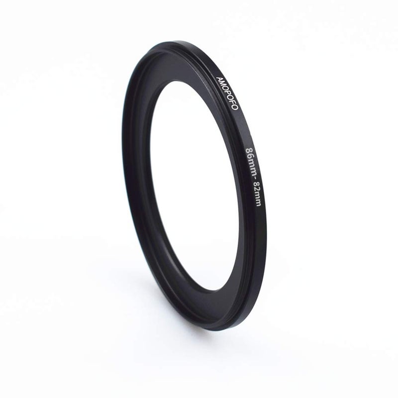 Amopofo 86mm to 82mm /86mm-82mm Step-Down Ring Filter Adapter for All Brands UV,ND,CPL,Metal Step-Down Ring Adapter - Image 1