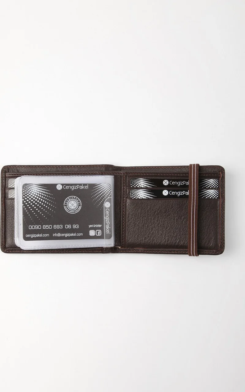 جنكيز باكيل Leather Brown Men's Wallet 27424T