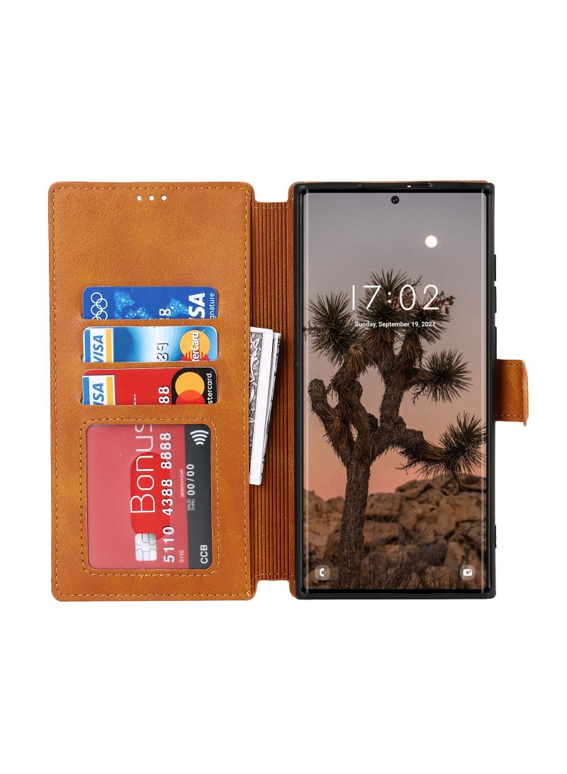 Suteni Flip Cover Leather Protective Case for Samsung Mobile Phone - Image 4