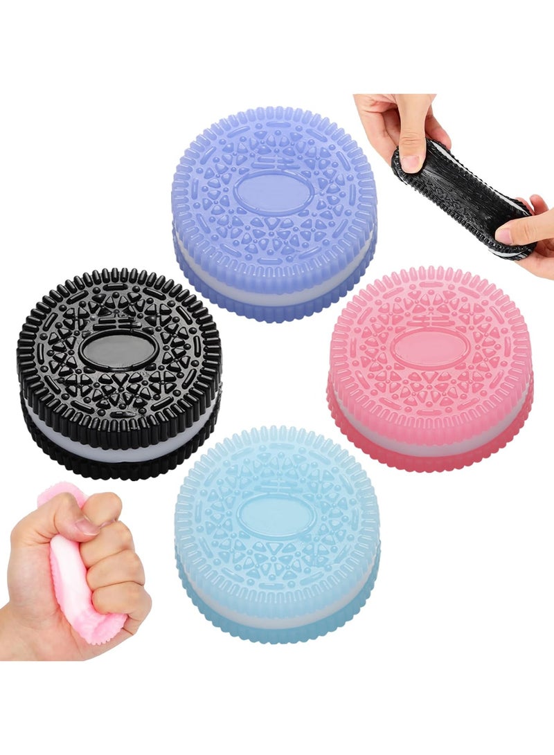 RTYY ألعاب فيدجيت سكويز، 4 قطع - ألعاب إسفنجية فائقة النعومة لتخفيف التوتر للأطفال والكبار، ألعاب حسية على شكل كوكيز كاواي بتصميم لطيف، هدايا حفلات لتخفيف القلق للبنات والأولاد - Image 1