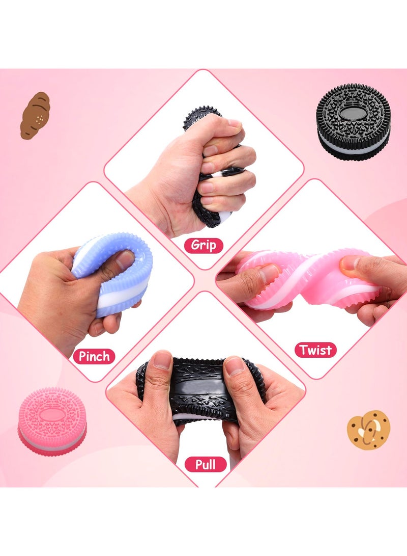 RTYY ألعاب فيدجيت سكويز، 4 قطع - ألعاب إسفنجية فائقة النعومة لتخفيف التوتر للأطفال والكبار، ألعاب حسية على شكل كوكيز كاواي بتصميم لطيف، هدايا حفلات لتخفيف القلق للبنات والأولاد - Image 2