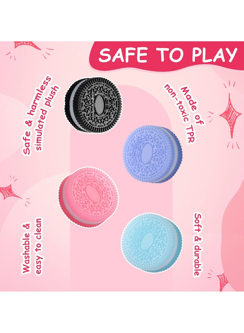 RTYY ألعاب فيدجيت سكويز، 4 قطع - ألعاب إسفنجية فائقة النعومة لتخفيف التوتر للأطفال والكبار، ألعاب حسية على شكل كوكيز كاواي بتصميم لطيف، هدايا حفلات لتخفيف القلق للبنات والأولاد - Image 5