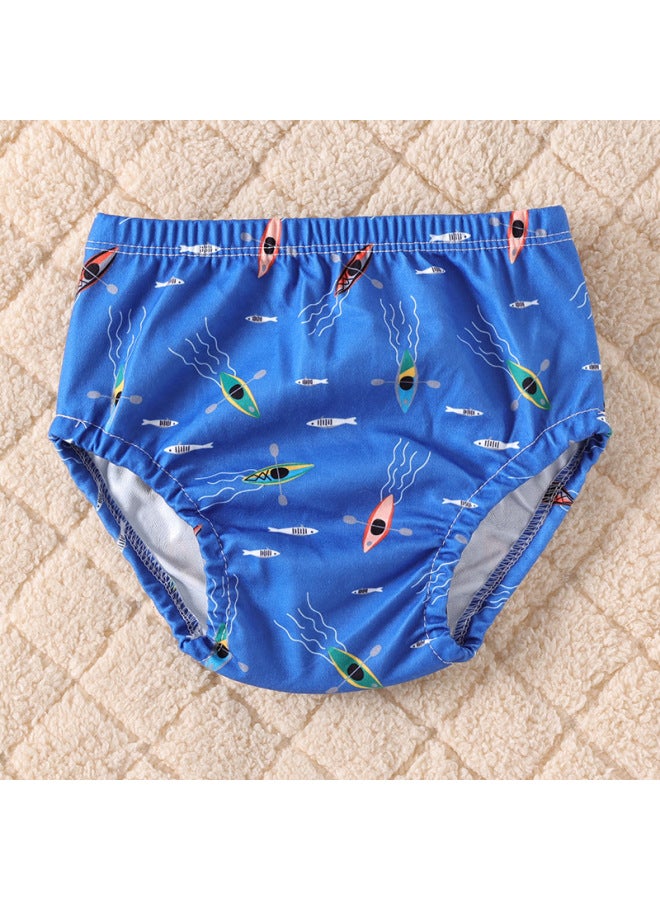 Loquat Baby Swimming Trunks Waterproof Leak-proof Boys And Girls Swimwear Underwear Swimming Pool Special Training Trunks Infant Swimming Trunks-Color:YOKU-004- - Image 1