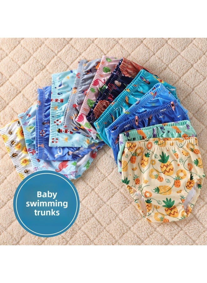 Loquat Baby Swimming Trunks Waterproof Leak-proof Boys And Girls Swimwear Underwear Swimming Pool Special Training Trunks Infant Swimming Trunks-Color:YOKU-004- - Image 3