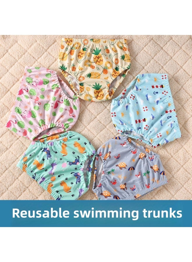 Loquat Baby Swimming Trunks Waterproof Leak-proof Boys And Girls Swimwear Underwear Swimming Pool Special Training Trunks Infant Swimming Trunks-Color:YOKU-004- - Image 4