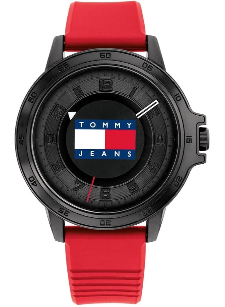 TOMMY HILFIGER Tommy Hilfiger Analogue Quartz Watch for Men with Red Silicone Bracelet - 1792033 - Image 1