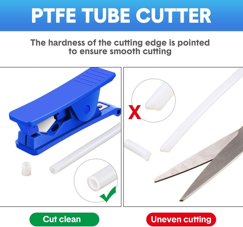 Mudder 3 Pieces PTFE Plastic Tubing Cutter Hose Tube Cutter Pipe Accurate Tube Cutting Tool for Nylon PVC PU Tubing and Hose Cut up to 3/4 Inch OD (Blue) - Image 4