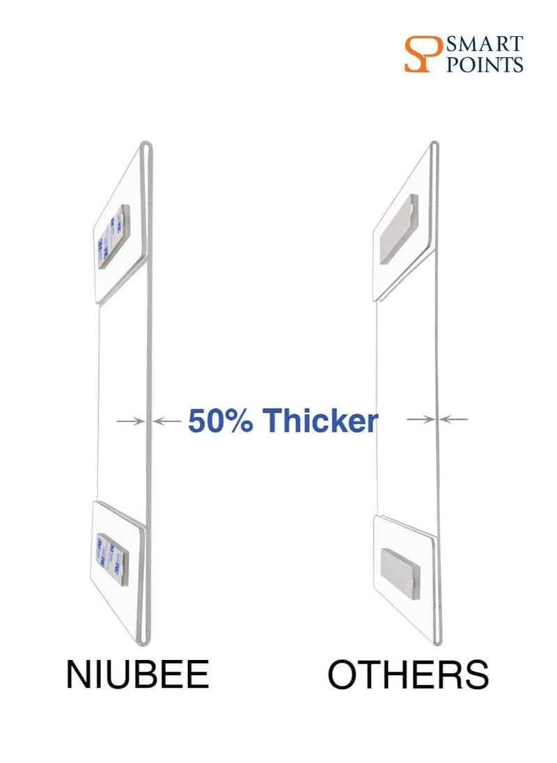 SMARTPOINTS 4 x 6 inch Wall Mount Acrylic Sign Holder with 3M Tape Adhesive for Office, Home, Store, Restaurant, No Drilling - Vertical (12 Pack)  - Image 3