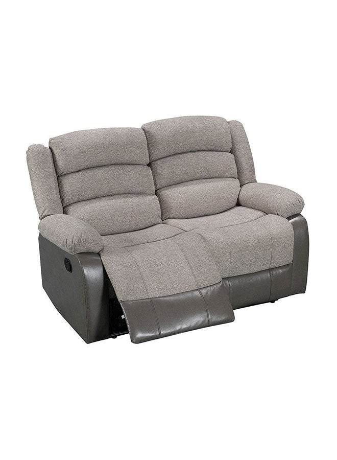 DANUBE HOME Greensboro 2-Seater Fabric Manual Motion Recliner Modern Design Two Seat Relaxing Chair Comfortable Living Room Furniture L 153 x W 90 x H 101 cm - Dark Grey - Image 3