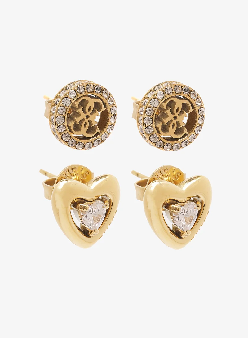 GUESS 4G  And Heart Boxset Studs