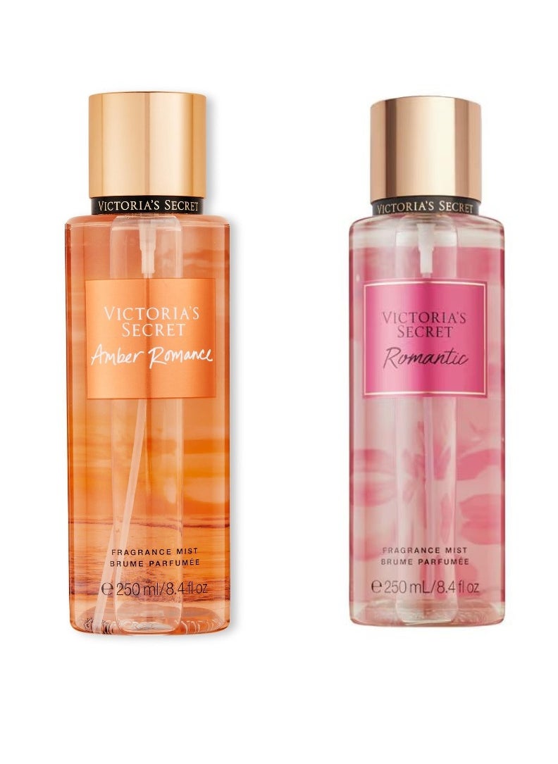 Victorias Secret - Beauty Pack Of two Amber Romance And Romantic Body mist 250x2 (Total 500ml)  - Image 1
