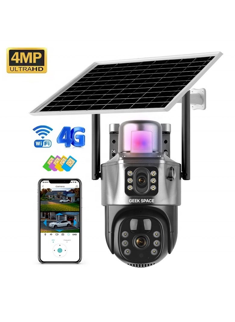المهوس الفضاء كاميرا مراقبة خارجية تعمل بالطاقة الشمسية VCS09-4G (4 ميجابكسل، واي فاي) + 4G  - Image 1