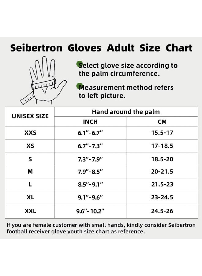 Seibertron Pro 3.0 Elite Ultra-Stick Sports Receiver Glove Football Gloves Youth and Adult (Red, XS) - Image 2