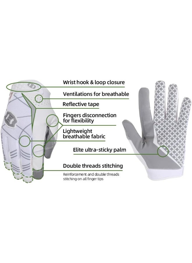 Seibertron Pro 3.0 Elite Ultra-Stick Sports Receiver Glove Football Gloves Youth and Adult (Red, XS) - Image 4