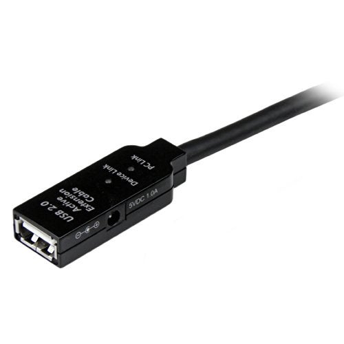 StarTech.com 35m USB 2.0 Active Extension Cable - M/F - USB extension cable - USB (M) to USB (F) - USB 2.0 - 115 ft - active - black, TAA (USB2AAEXT35M) - Image 2