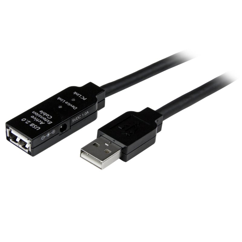StarTech.com 35m USB 2.0 Active Extension Cable - M/F - USB extension cable - USB (M) to USB (F) - USB 2.0 - 115 ft - active - black, TAA (USB2AAEXT35M) - Image 5