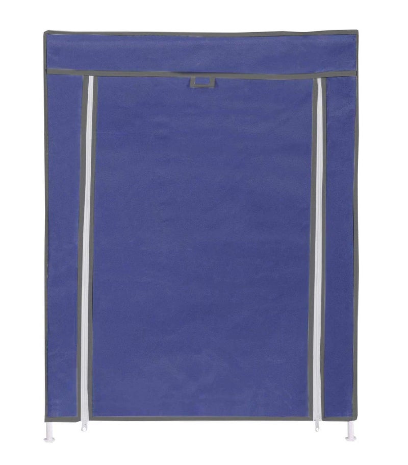 LookNSnap 4-Tiers Shoe Rack (Iron And Plastic) (Fabric Shelves) (Blue) - Image 3