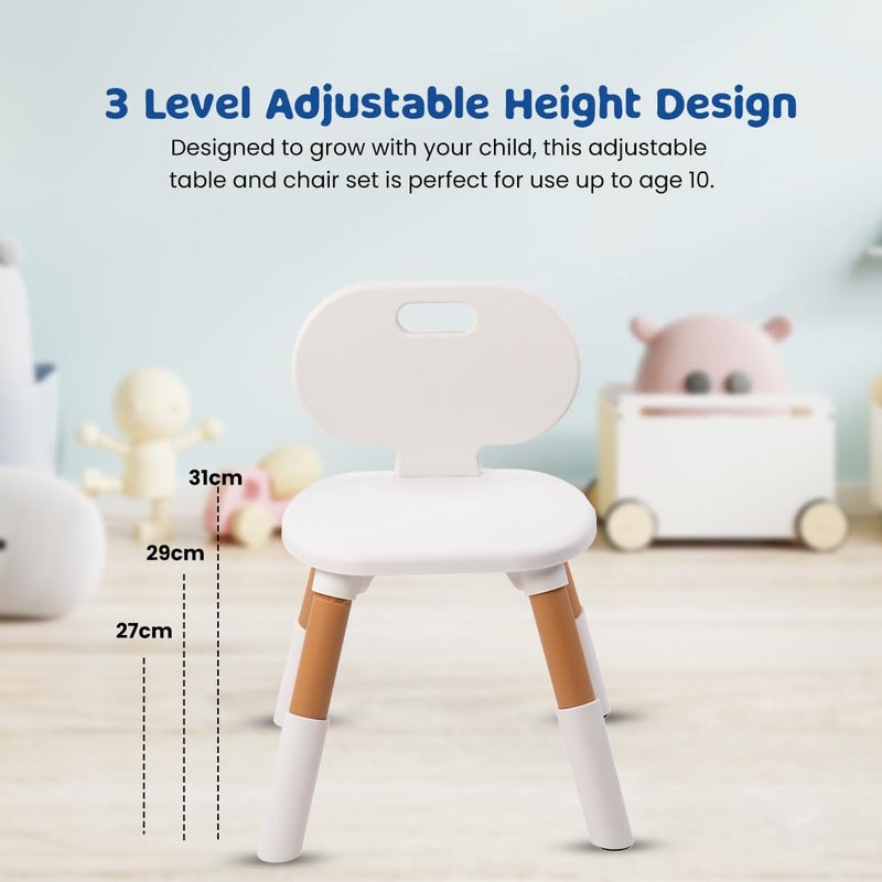 Bumtum Bumtum Woodland Baby Study Table Chair Set for 210 Years Kids Height Adjustment Plug Multipurpose Foldable Desk Set with Storage Easy Installation Kids Desk Set  - Image 4