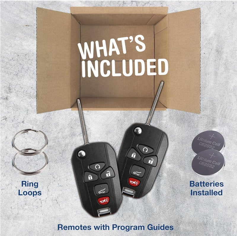 KeylessOption Keyless Entry Flip Key Car Remote Fob Ignition key For 15913415(pack of 2) - Image 3