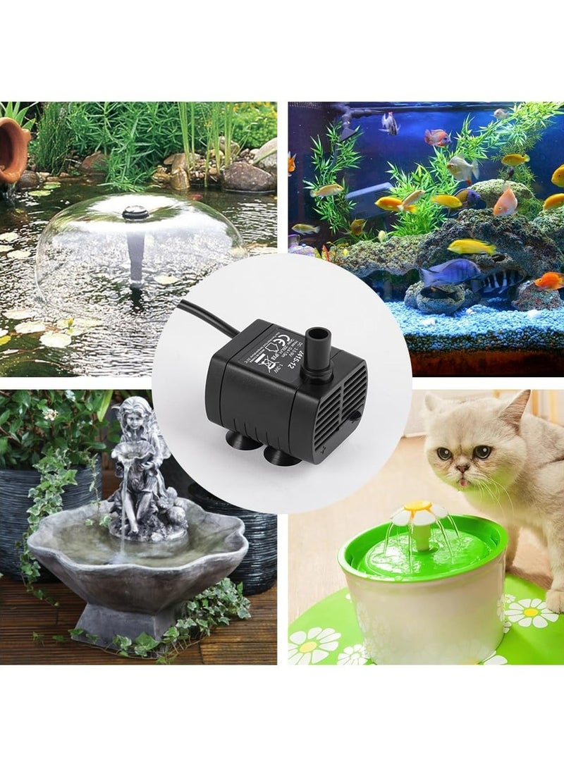 CMGTYYD USB Mini Water Pump, 200L/H Submersible Water Pump, Adjustable Ultra Quiet Small Pet Fountain for Aquarium, Fish Tank, Cat Fountain, Water Feature Statuary and Hydroponics, DC 3.5-9V 1-3W, Black - Image 5