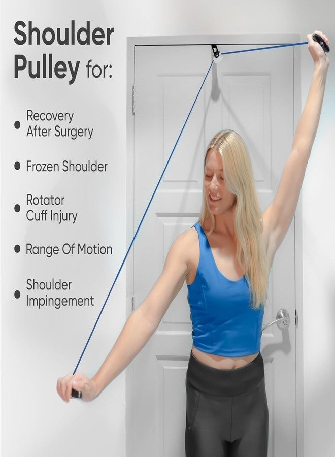 Ndola بكرة الكتف ندولا لتخفيف آلام الكتف المتجمدة، معدات تمارين العلاج الطبيعي مع حزام للباب، أداة إعادة تأهيل لتحريك الذراع وتخفيف الألم للاستخدام المنزلي. - Image 2