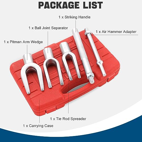 DASBET Ball Joint Separator Tie Rod Tool Set 5PCS Pickle Fork Kit with Ball Joint, Tie Rod, and Pitman Arm for Cars and Light Trucks - Image 2