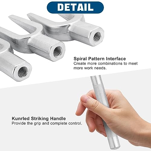 DASBET Ball Joint Separator Tie Rod Tool Set 5PCS Pickle Fork Kit with Ball Joint, Tie Rod, and Pitman Arm for Cars and Light Trucks - Image 5