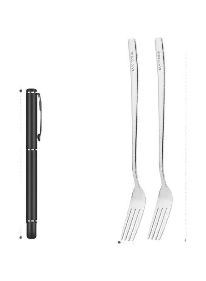 MAX COOK (Maxcook) 316L Stainless Steel Forks, Dinner Forks And Fruit Forks Tableware Set, 2-Piece Set, Mcgc8482 - Image 1