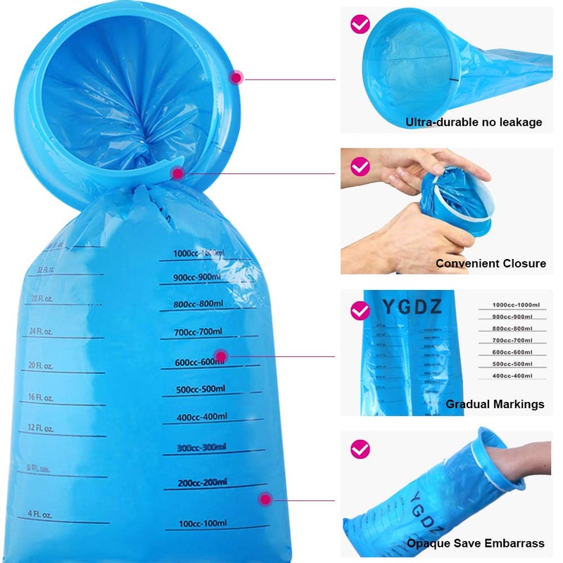 YGDZ Emesis Bags, YGDZ 45 Pack Vomit Bag Disposable Barf Bags Car Throw Up Blue Nausea Bags for Travel Motion, 1000ml - Image 4