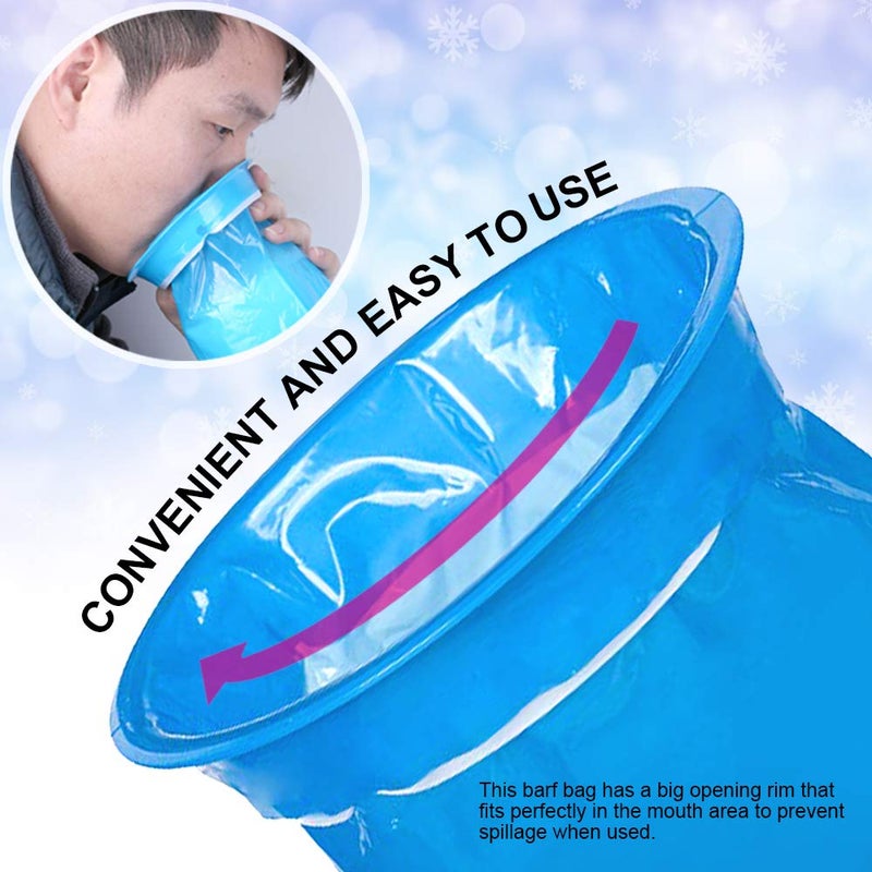YGDZ Emesis Bags, YGDZ 45 Pack Vomit Bag Disposable Barf Bags Car Throw Up Blue Nausea Bags for Travel Motion, 1000ml - Image 3