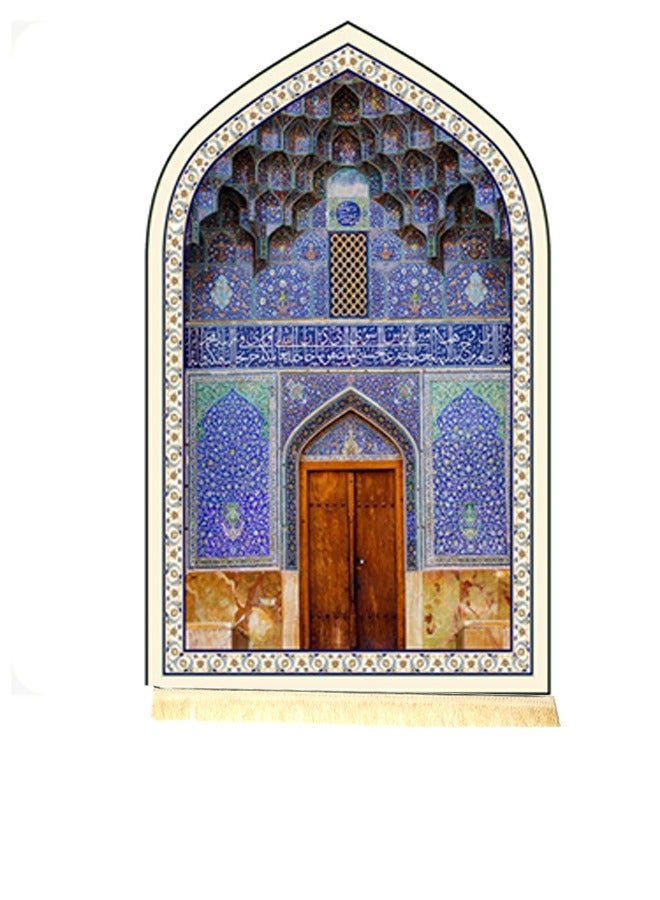 JCB CHIC Muslim Prayer Rug Islamic Mat,70 * 120 cm Fringe Prayer MatMuslim Gift for Women Men,Soft Islamic Prayer Rug,Prayer Carpet Mat,Soft Mat Islam Gifts Set,Cotton Fabric  L2528