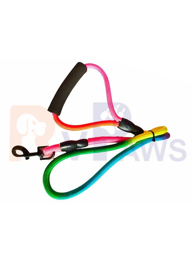 Rainbow Color Dog Harness & Leash Set For Small & Medium Size Adult Dogs, Dog Harness With Rope Leash (Adjustable Chest Size 38-48Cm) - Image 2