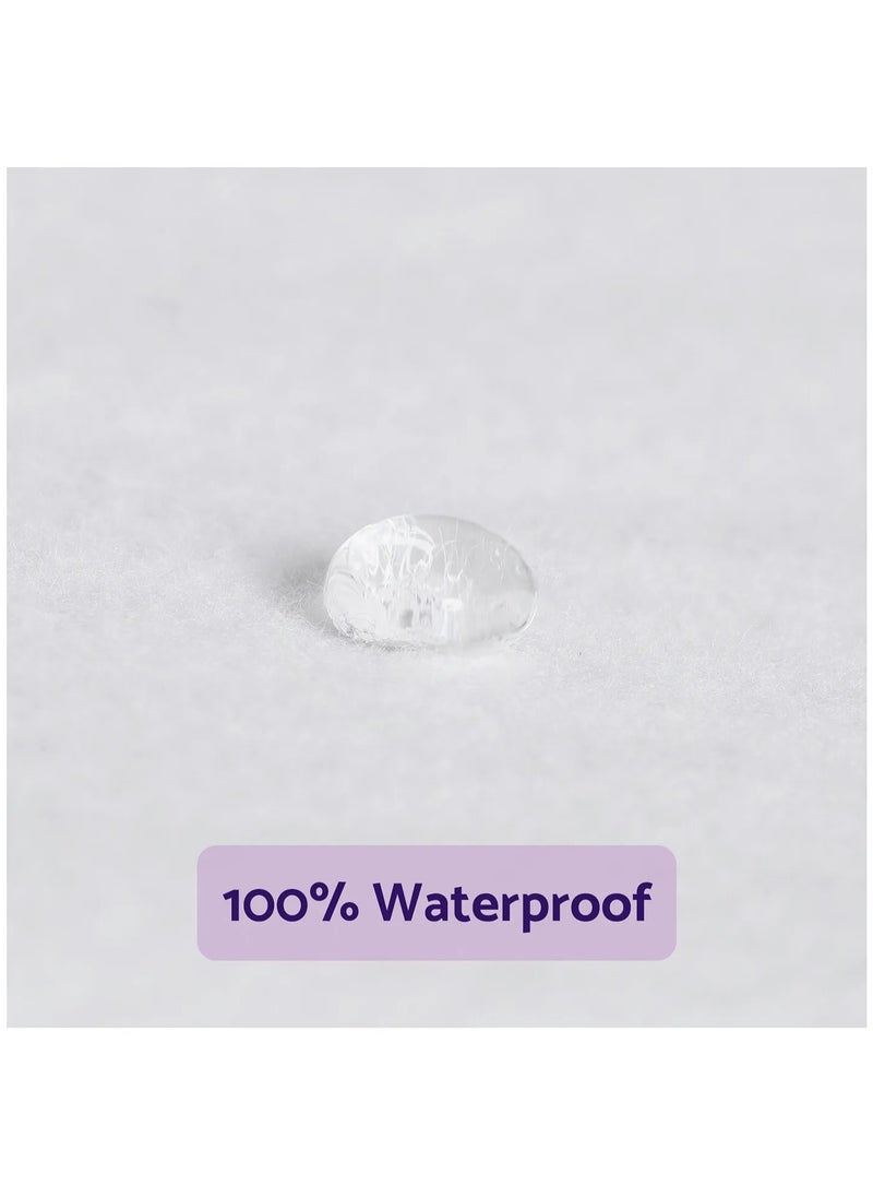 Clevamama - Clevamama Waterproof Mattress Protector for Cribs, 100% Brushed Cotton, Machine Washable, 98x98cm - Image 1