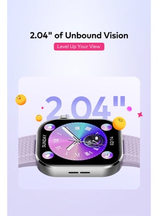 350 mAh Smart Watch O23P 350MAH, Scratchproof  Screen, IP68 Waterproof , 100+ Fitness Modes, Health Monitoring, Message Reminder, Bluetooth Calling, iOS And Android Compatible Pink Mauve Pink Mauve - view 2