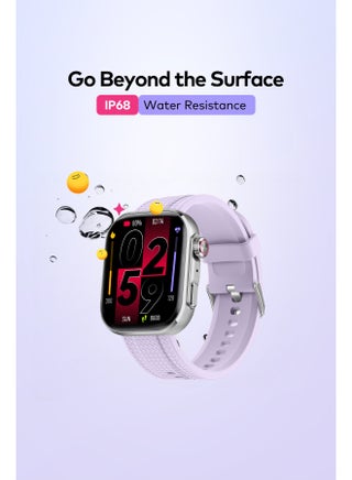350 mAh Smart Watch O23P 350MAH, Scratchproof  Screen, IP68 Waterproof , 100+ Fitness Modes, Health Monitoring, Message Reminder, Bluetooth Calling, iOS And Android Compatible Pink Mauve Pink Mauve - view 5