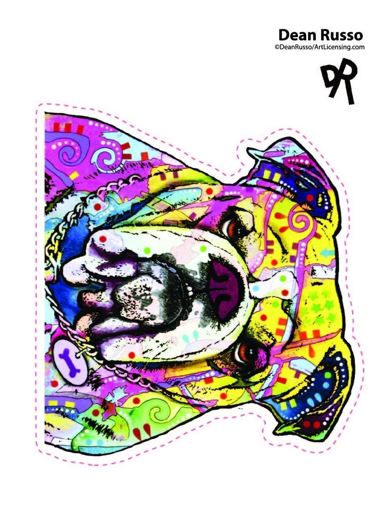 Enjoy it Dean Russo Bulldog Car Stickers, Outdoor Rated Vinyl Sticker Decals for Windows, Bumpers, Laptops or Crafts - 2 Pieces - Image 3