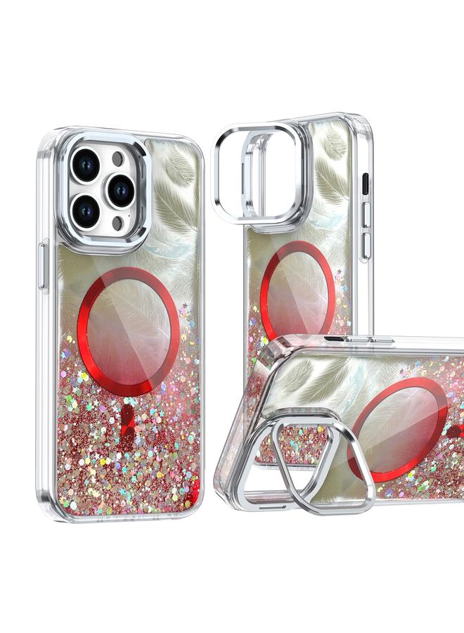 S-TOP Case For iPhone 12 Pro Epoxy CD Texture Lens Holder MagSafe Phone Case - Image 1