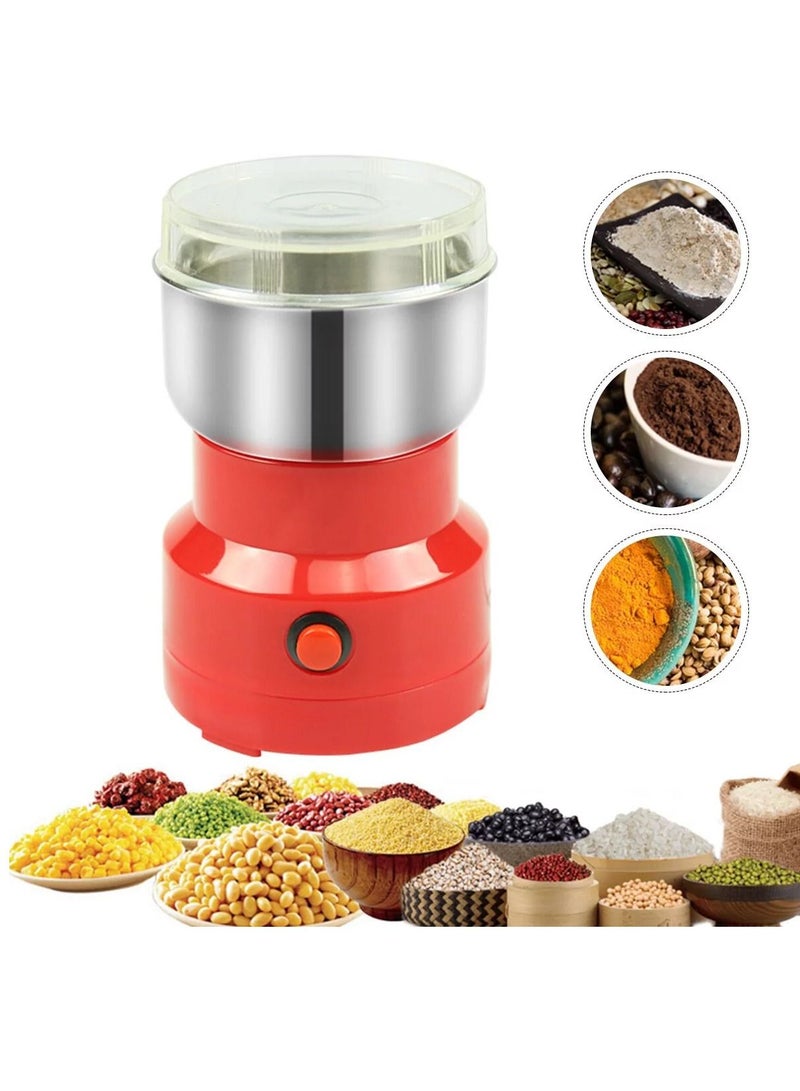 DubaiGallery Electric Coffee Spice Beans Grinder Maker with Stainless Steel Blades for Home Kitchen Grinding Supplies with US Plug Red - Image 1