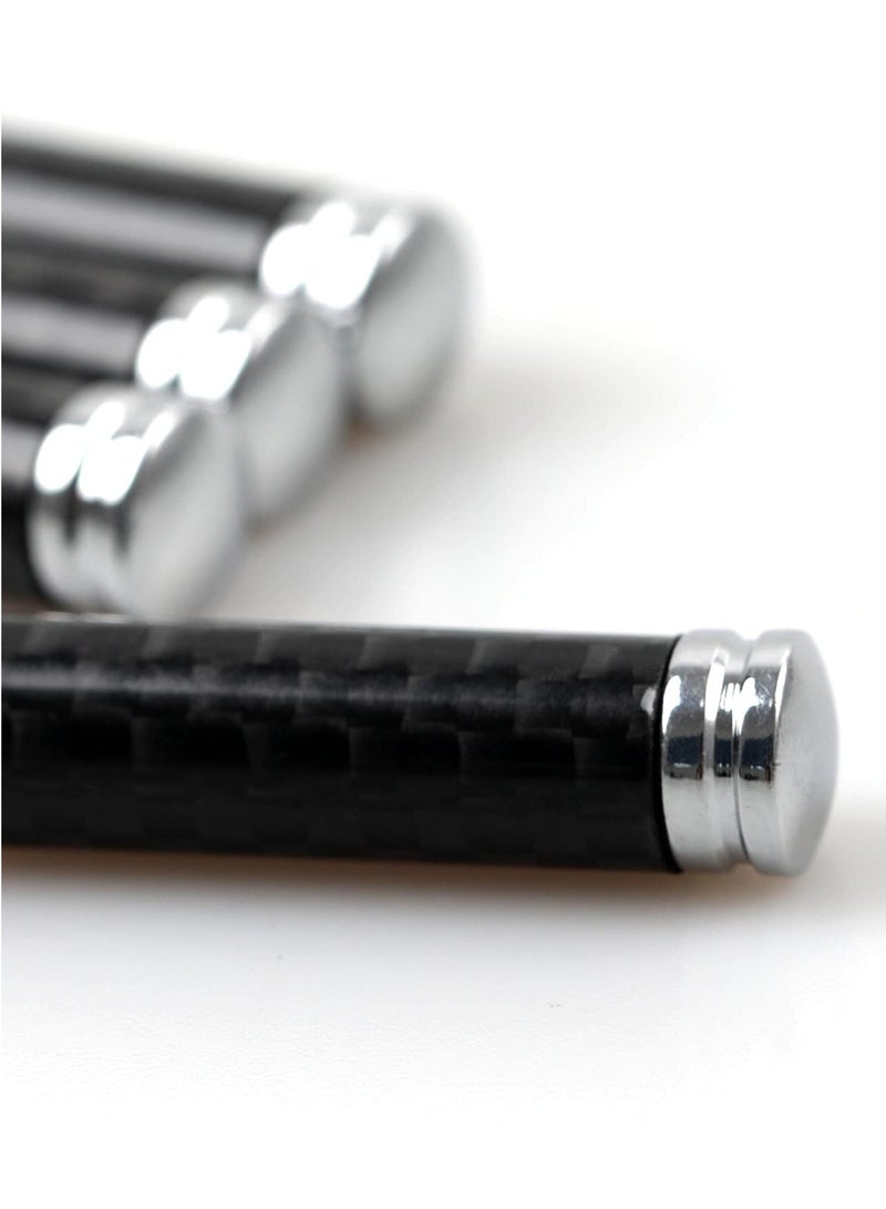 Barakah 4PCS Universal Door Lock Pin Cover Carbon Fiber Hard Durable Flame Retardant Corrosion Resistant Car Interior Accessories Door Bolt Lock Pin Knob Set (Black) - Image 5