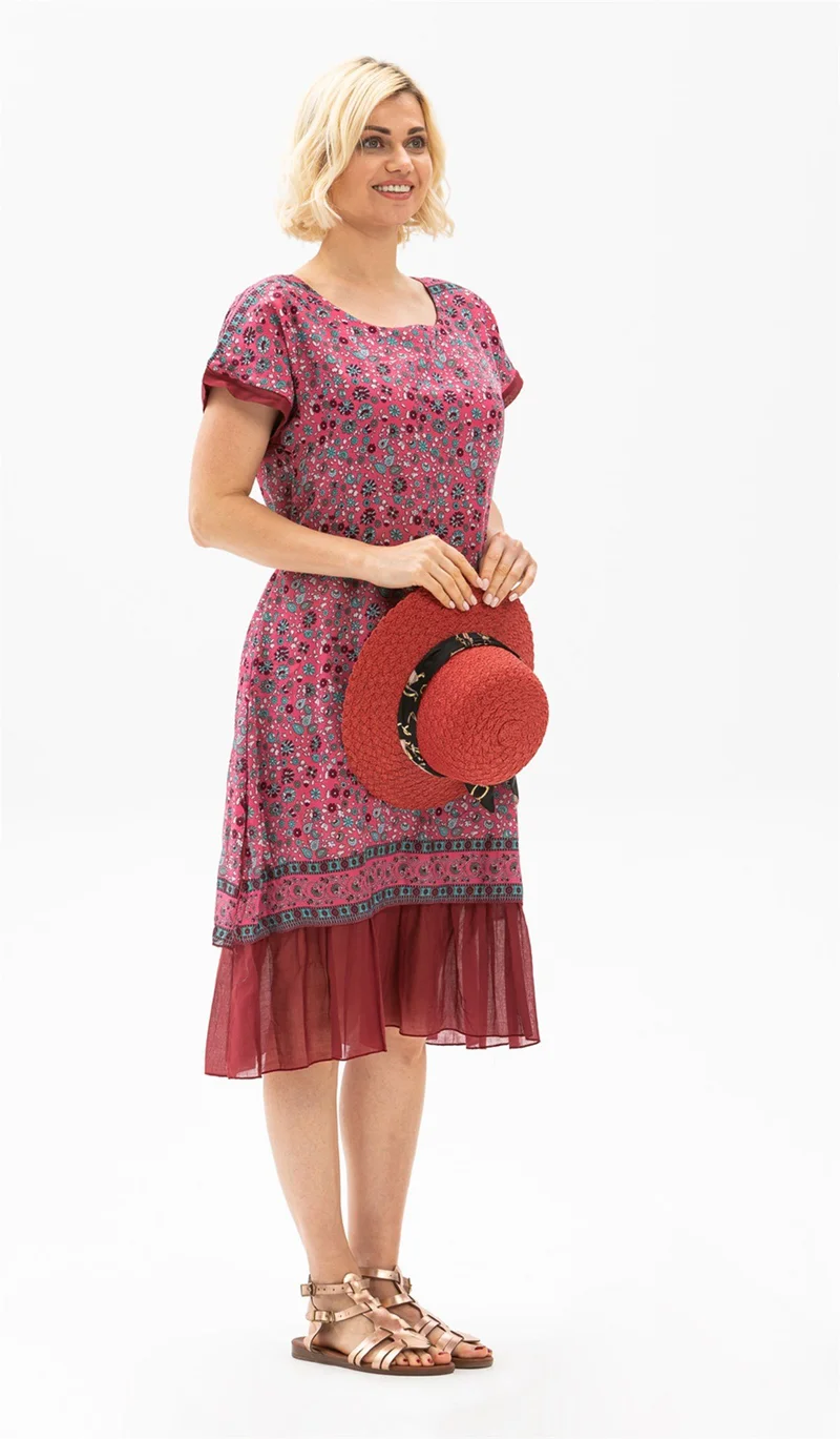 Eliş Şile Bezi Floral Print Dress