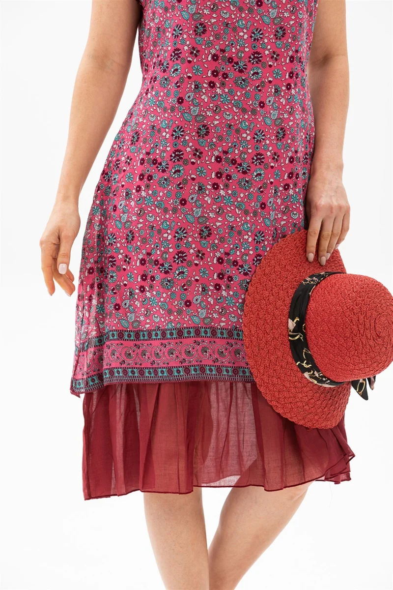 Eliş Şile Bezi Floral Print Dress