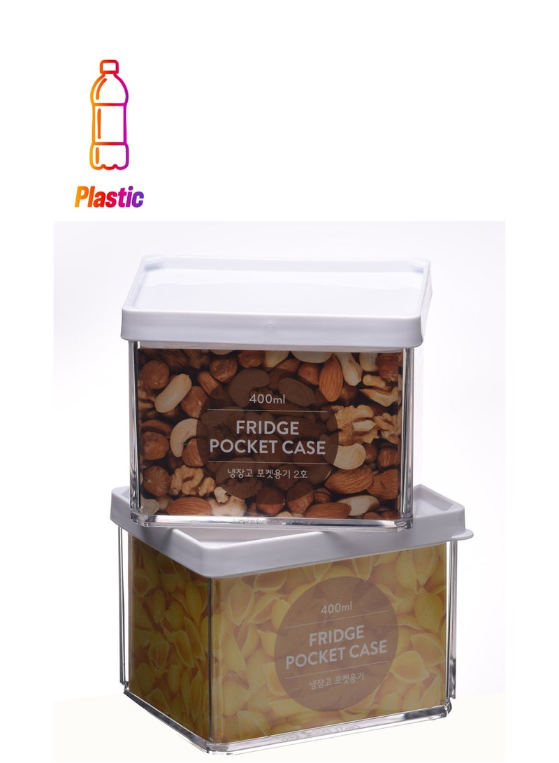 Dream Decor Sense step refrigerator pocket case 400 ml Set - 2 - Image 1