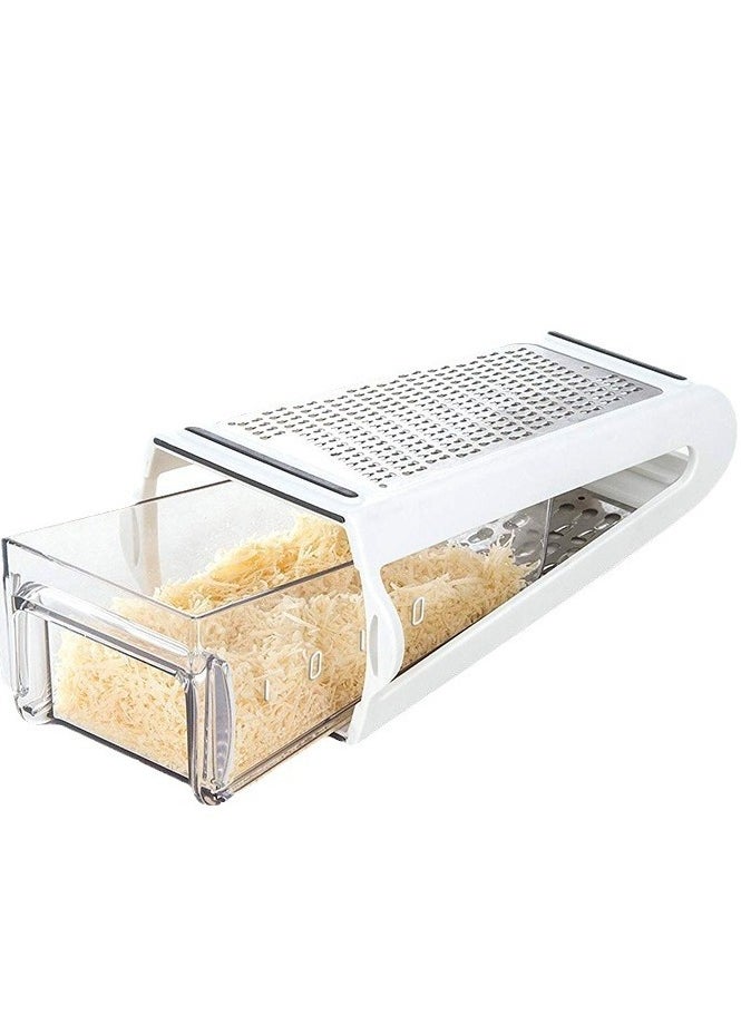20 20 Planet CARE EVERYDAY Stainless Steel Cheese Grater, Vegetable Cheese Grater with Storage Container  - Image 1