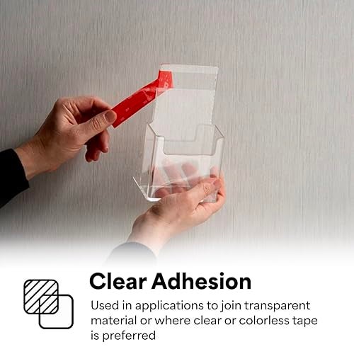 3M 4910 VHB Mounting Tape, Acrylic Foam, Permanent Bonding, Heavy Duty, Clear, 0.5 in x 5 yd, 1 Roll - Image 4