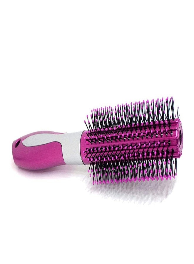 LOTSPEK Round Hair Comb Brush With Soft Nylon Bristles For Girls And Boys Home And Salon Use Hair Brush For Hair Styling (PINK) - Image 3
