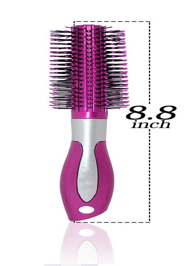 LOTSPEK Round Hair Comb Brush With Soft Nylon Bristles For Girls And Boys Home And Salon Use Hair Brush For Hair Styling (PINK) - Image 2