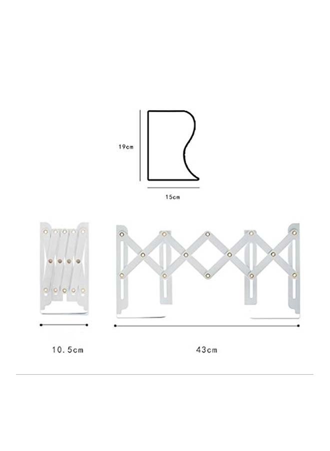 Generic Adjustable Bookend White - Image 2