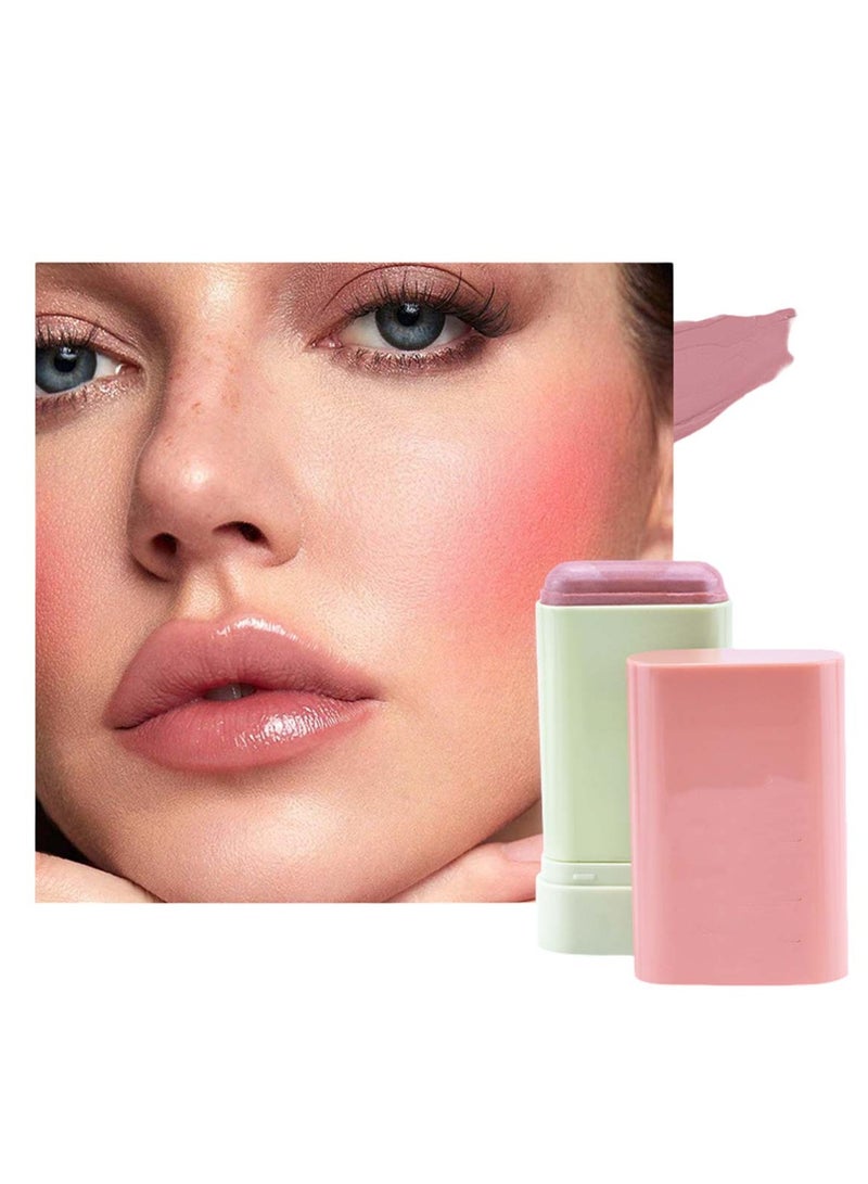 Huitich Moisturizing Pink Blush Stick Natural Creamy Cheek Tint - Image 1